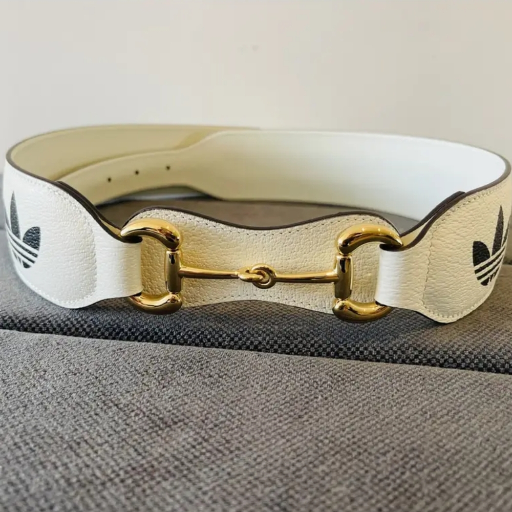 Gucci x Adidas Limited Edition Horsebit Belt. 625834 214351. 100cm 40 inch. New - Picture 4 of 11